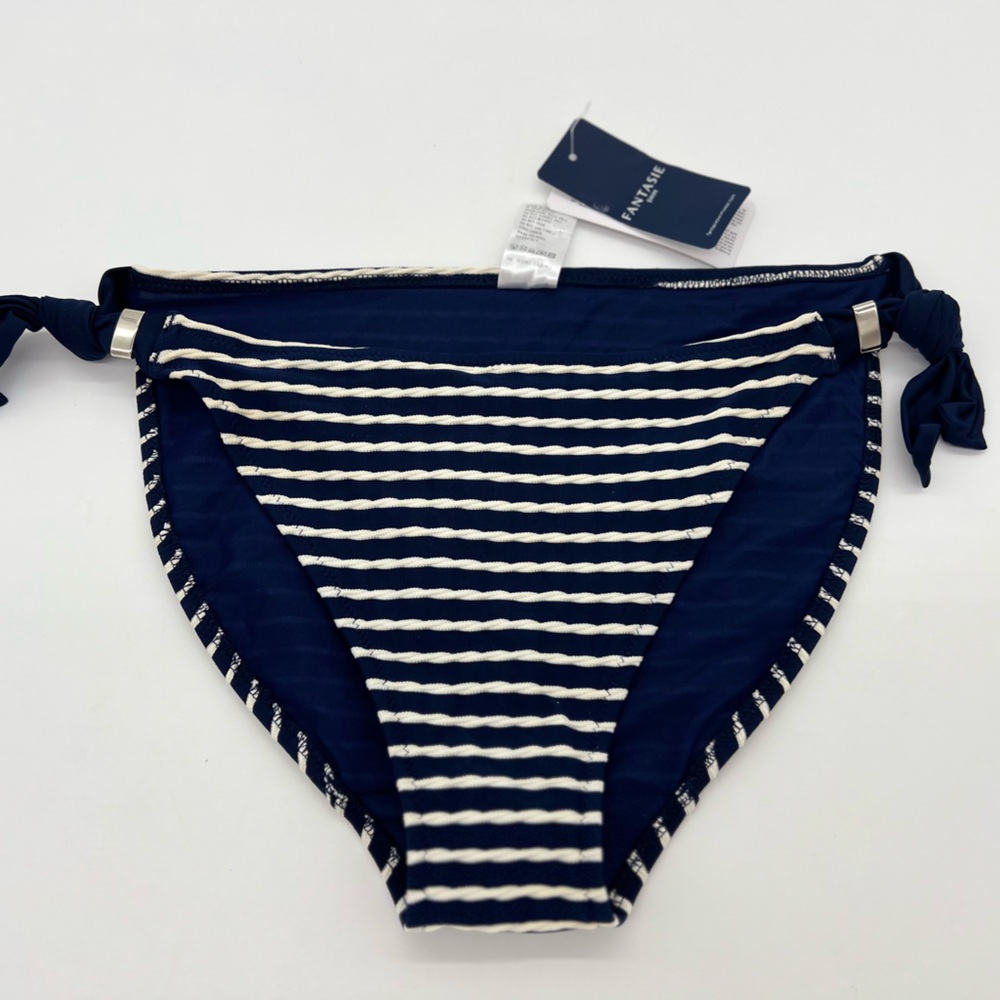 Fantasie Women's Swim Bottom Navy White Striped Sz M